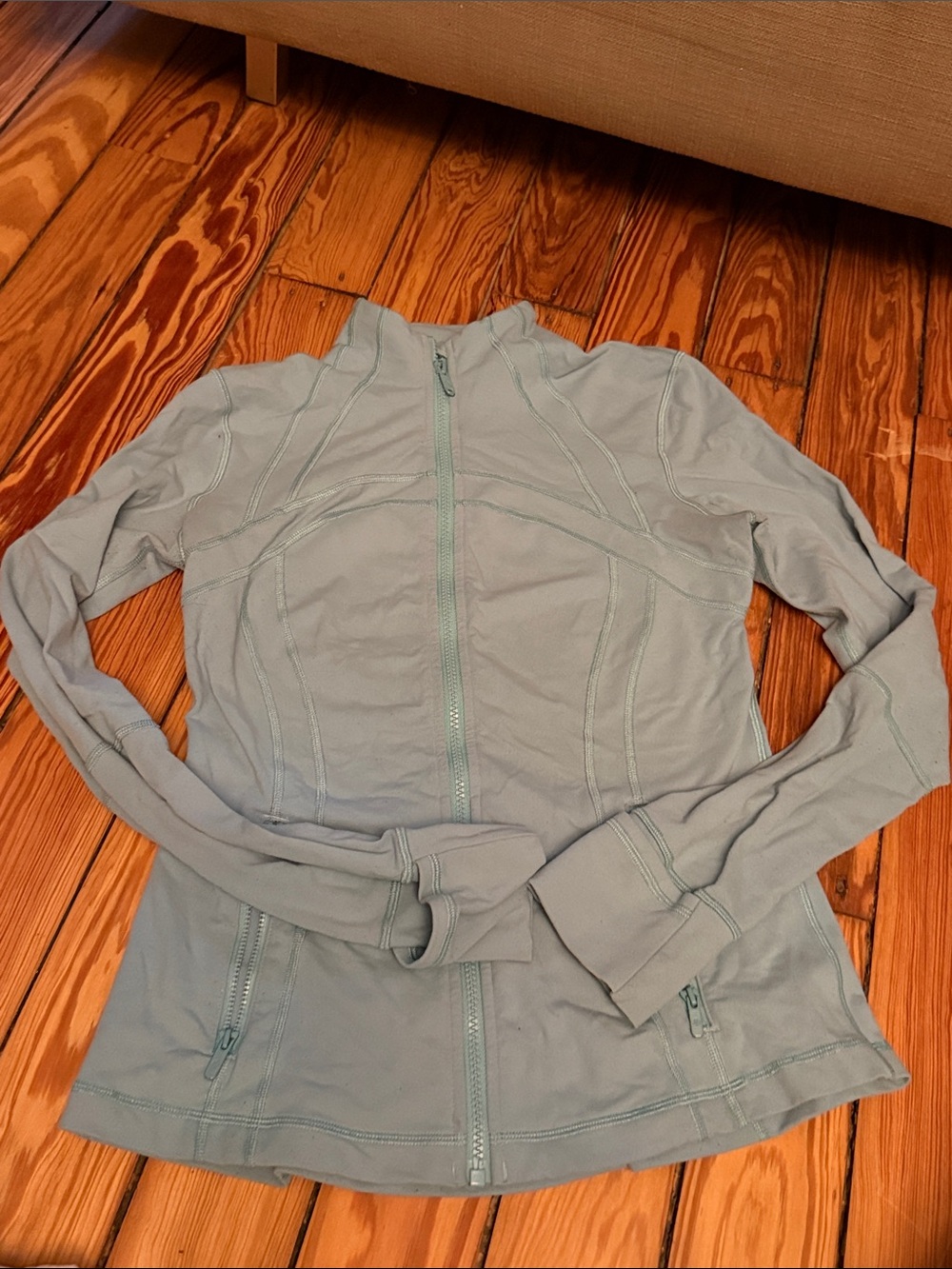 Lululemon Women's Light Blue Zip-Up Athletic Jacket